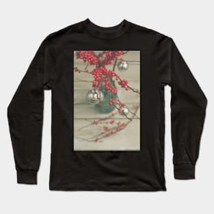 Winter Holly Berries Long Sleeve T-Shirt